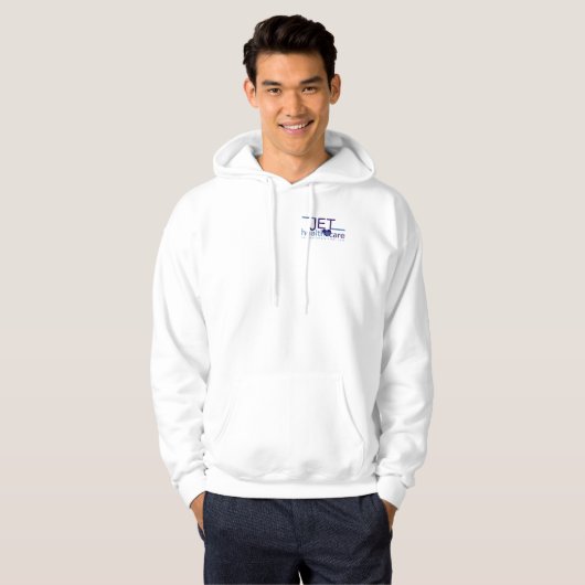 Weißes Sweatshirt mit Farb-Logo (Vorne ganz)