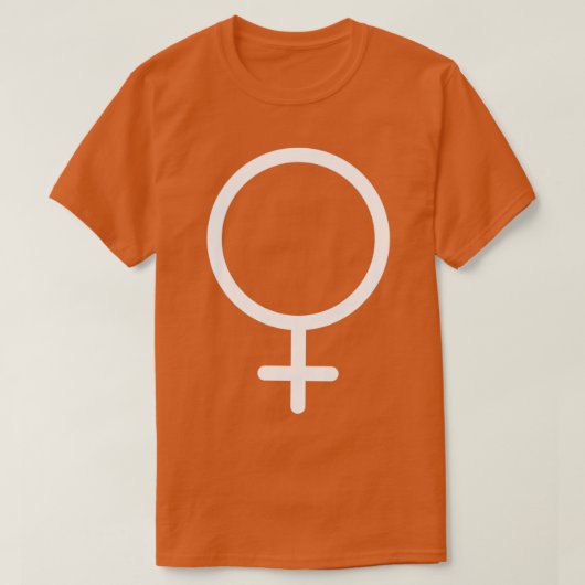 Weißes Symbol Planet Venus T-Shirt (Design vorne)