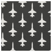 Weißes T-38-Talon-Muster auf schwarz Stoff (Nahaufnahme)
