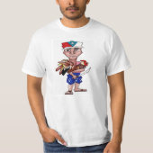 Weißes T-Shirt "ALBINO SANTIAGO" (Vorderseite)