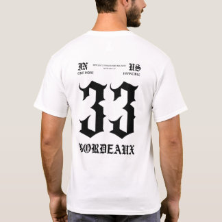 Weißes T-Shirt Bordeaux 33