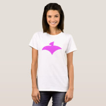 Weißes T-Shirt für Frauen (AirFly Logo Pink)