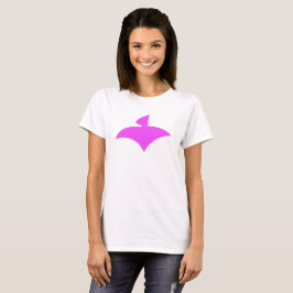 Weißes T-Shirt für Frauen (AirFly Logo Pink)
