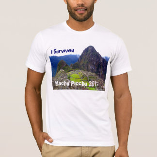 Weißes T-Shirt "ich überlebte Machu Picchu 2012 "