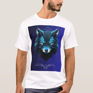 weißes T-Shirt mit Design vorne Wolf