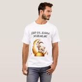 Weißes T-Shirt mit Eid mubarak Design  (Vorne ganz)