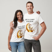 Weißes T-Shirt mit Eid mubarak Design  (Unisex)