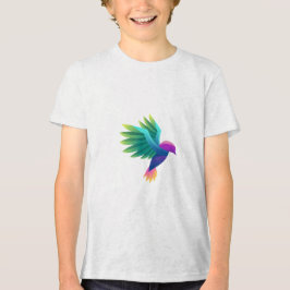 Weißes T-Shirt mit einer farbenfrohen Tri-Blend Shirt