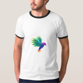 Weißes T-Shirt mit farbenfrohem Grafikdruck
