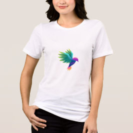 Weißes T-Shirt mit farbenfrohem Grafikdruck Tri-Blend Shirt