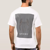 Weißes T-Shirt mit gruseligen Design. (Rückseite)