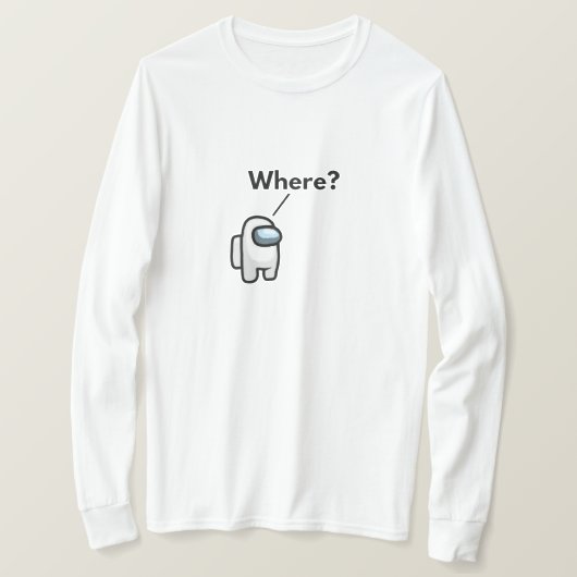 Weißes T-Shirt mit langen Ärmeln (Design vorne)