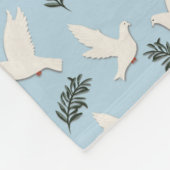 Weißes Taubengewirr | Dove, Bird Fleecedecke (Ecke)