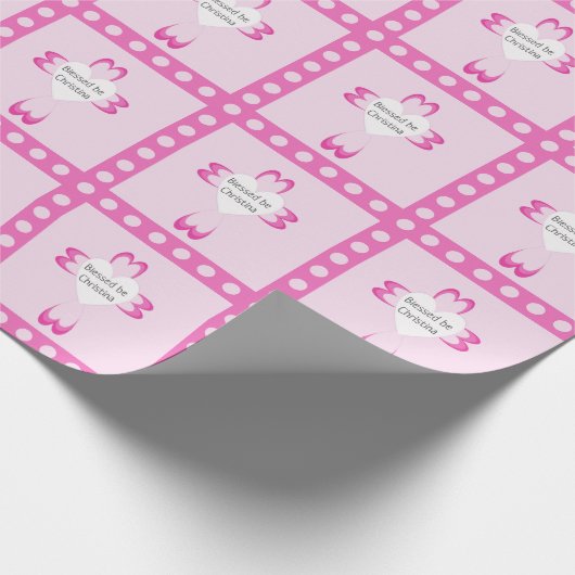 Weißes Taufpapier Geschenkpapier (Ecke)