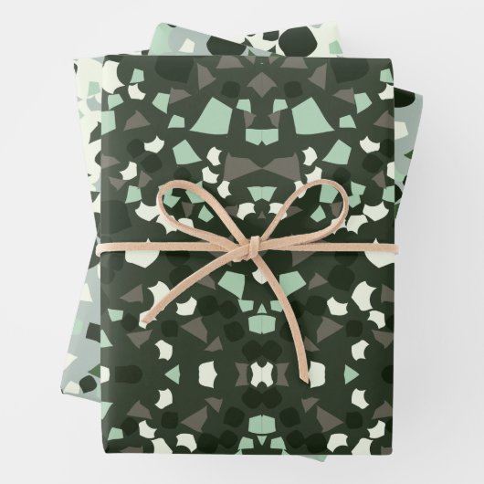 Weißes Terrazzo-Packpapier Geschenkpapier Set (Beispiel)