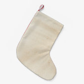 Weißes Textil mit schwarzem Schatten Kleiner Weihnachtsstrumpf (Vorderansicht (hängend))