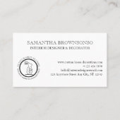 Weißes Tier Blume Rahmen Kaninchen Bunny Visitenkarte (Rückseite)