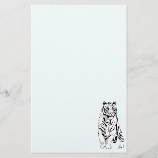 Weißes Tiger2 stationery_vertical.v2. Briefpapier (Vorderseite)