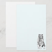Weißes Tiger2 stationery_vertical.v2. Briefpapier (Vorne/Hinten)