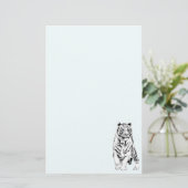 Weißes Tiger2 stationery_vertical.v2. Briefpapier (Stehend Vorderseite)