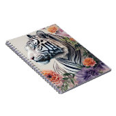 Weißes Tiger Blumenportrait Art Notizblock (Rechte Seite)