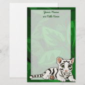 Weißes Tiger-CUB-Briefpapier Briefpapier (Vorne/Hinten)