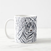Weißes Tiger in Kaffeetasse (Links)