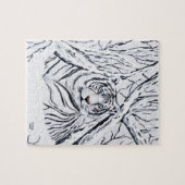 Weißes Tiger in Puzzle (Horizontal)