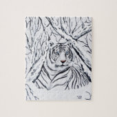 Weißes Tiger in Puzzle (Vertikal)