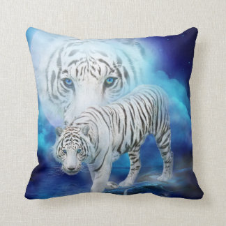Weißes Tiger-Mond-Kunst-Designer-Kissen Kissen