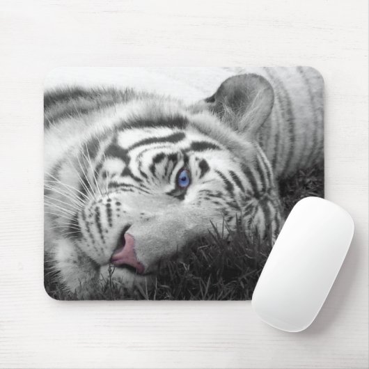 Weißes Tiger mousepad (Mit Mouse)