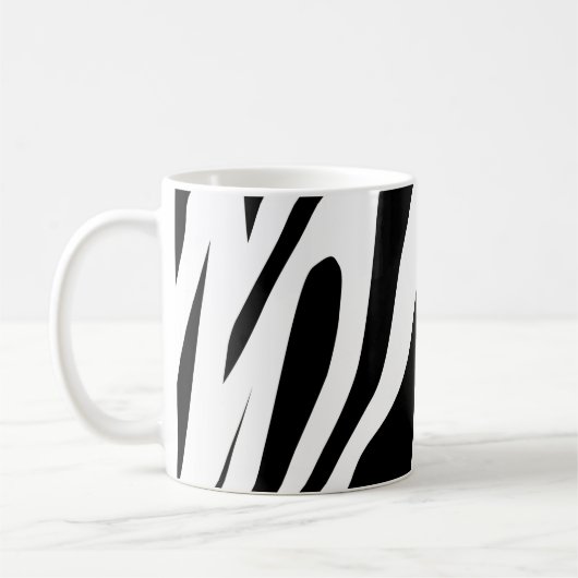 Weißes Tiger Nahtloses Muster Kaffeetasse (Links)