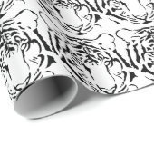 Weißes Tiger-Papier Geschenkpapier (Rolleneckpunkt)