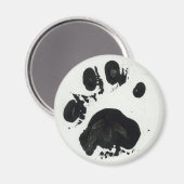Weißes Tiger Paw Print Magnet (Vorderseite/Rückseite)