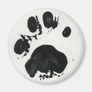 Weißes Tiger Paw Print Magnet