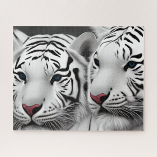 Weißes Tiger-Puzzle Puzzle