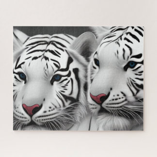 Weißes Tiger-Puzzle Puzzle