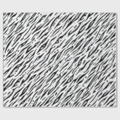 Weißes Tiger Streifen Druck Geschenkpapier (Flach)