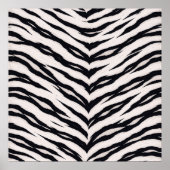 Weißes Tiger-Tiermuster Poster (Vorne)