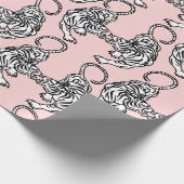 Weißes Tiger-Umschlagpapier Geschenkpapier (Ecke)