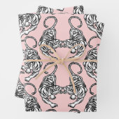 Weißes Tiger-Umschlagpapier Geschenkpapier Set (Beispiel)