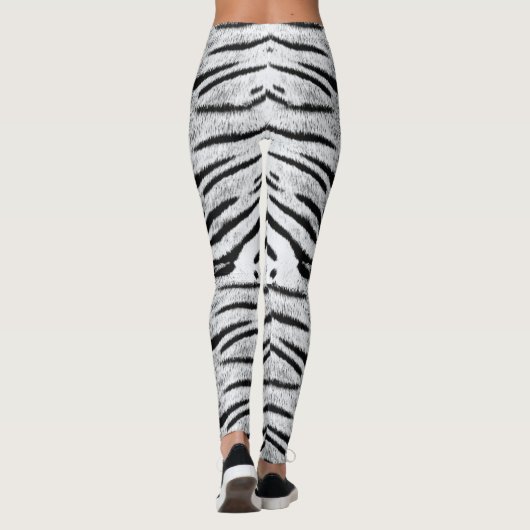 Weißes Tigermuster Leggings (Rückseite)