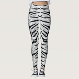 Weißes Tigermuster Leggings