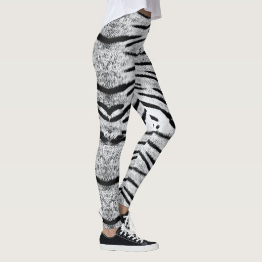 Weißes Tigermuster Leggings (Rechts)