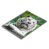 Weißes Tigernotizbuch Notizblock (Linke Seite)