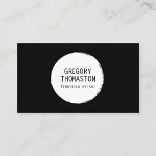 Weißes Tinten-Fleck-Kreis-Logo Visitenkarte