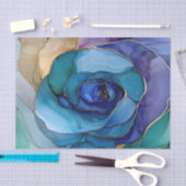 Weißes Tissue (Blaufarben) II Seidenpapier (Handwerk)