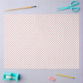Weißes Tissue-Papier mit roten Herzen Seidenpapier (Basteln)