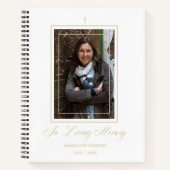 Weißes traditionelles und elegantes Goldenes Foto Notizblock (Vorderseite)