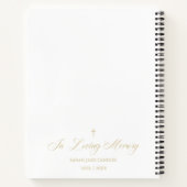 Weißes traditionelles und elegantes Goldenes Foto Notizblock (Rückseite)